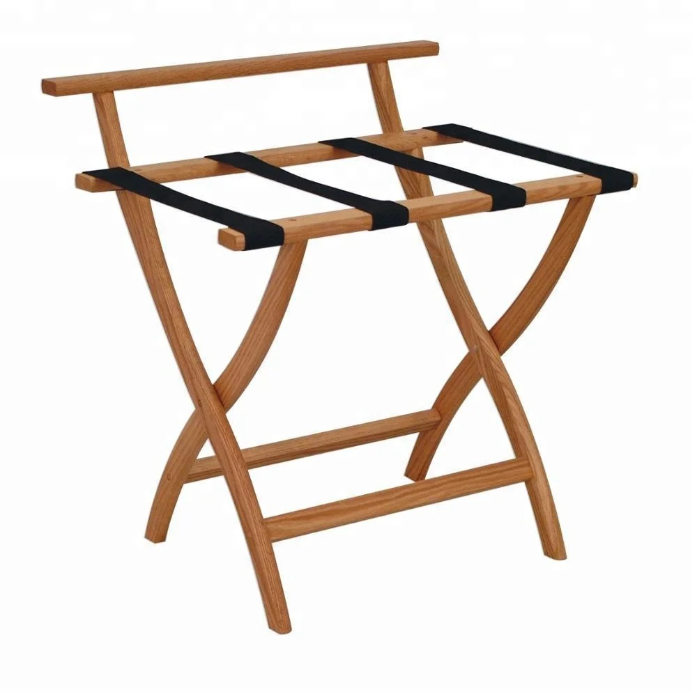 Bamboo Folding Luggage Rack wood Luggage Stand for Suitcase for Home Bedroom Guestroom Hotel Rooms