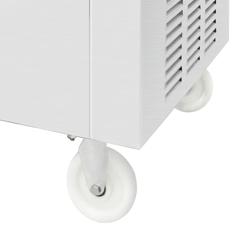 Commercial stainless steel fried ice cream roll machine Completely Sealed Frozen Ice Cream Fried Flat Pan Roll Machine For Sale