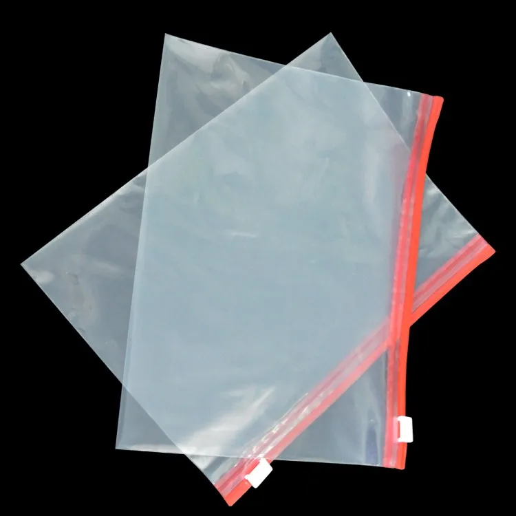 customized plastic frosted zip bag for clothes with logo