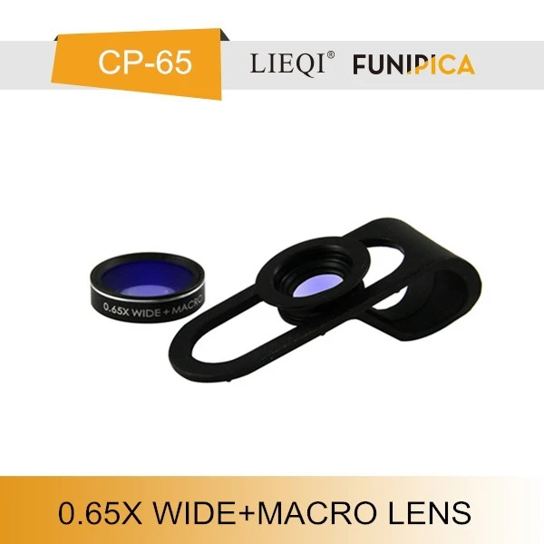 0.65X широкоугольный макрообъектив 2 в 1 с пряжкой клип типа