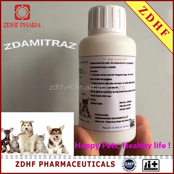 
Pets use kill fur Mites Ticks Fleas Amitraz solution 12.5% 