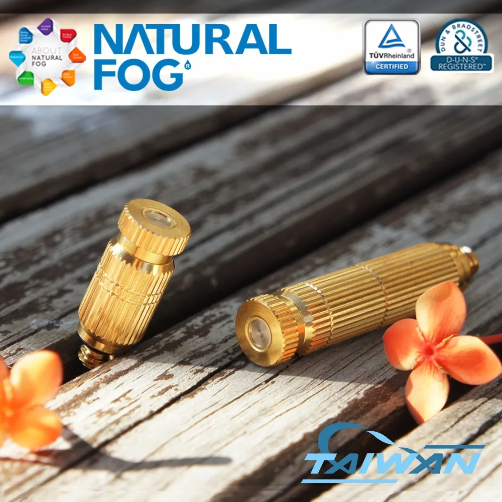 Natural Fog Cleanable Anti Drip Dust Control Brass Water Mist Nozzle