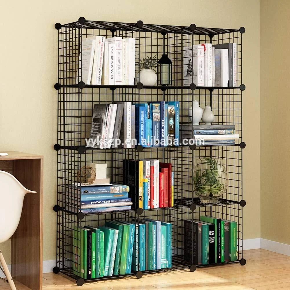 12 Modular metal wire cube wire mesh storage cubes wire grid wall panel wall mounted photo hanging display