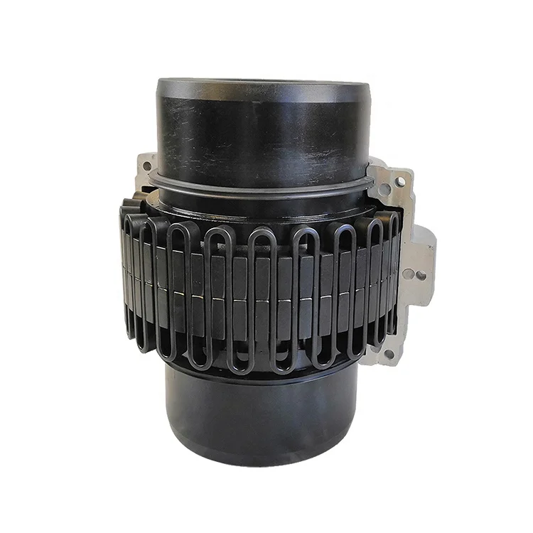 Large torque flexible spring grid coupling for mixer