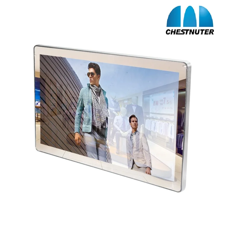 chestnuter 43 inch touch screen kiosk magic mirror lcd display advertising totem for online shopping mall