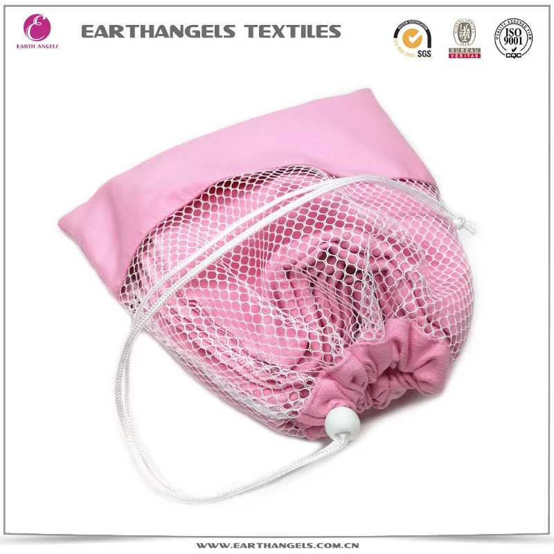 Абсорбирующее и быстросохнущее замшевое дорожное пляжное полотенце из микрофибры с сетчатой сумкой