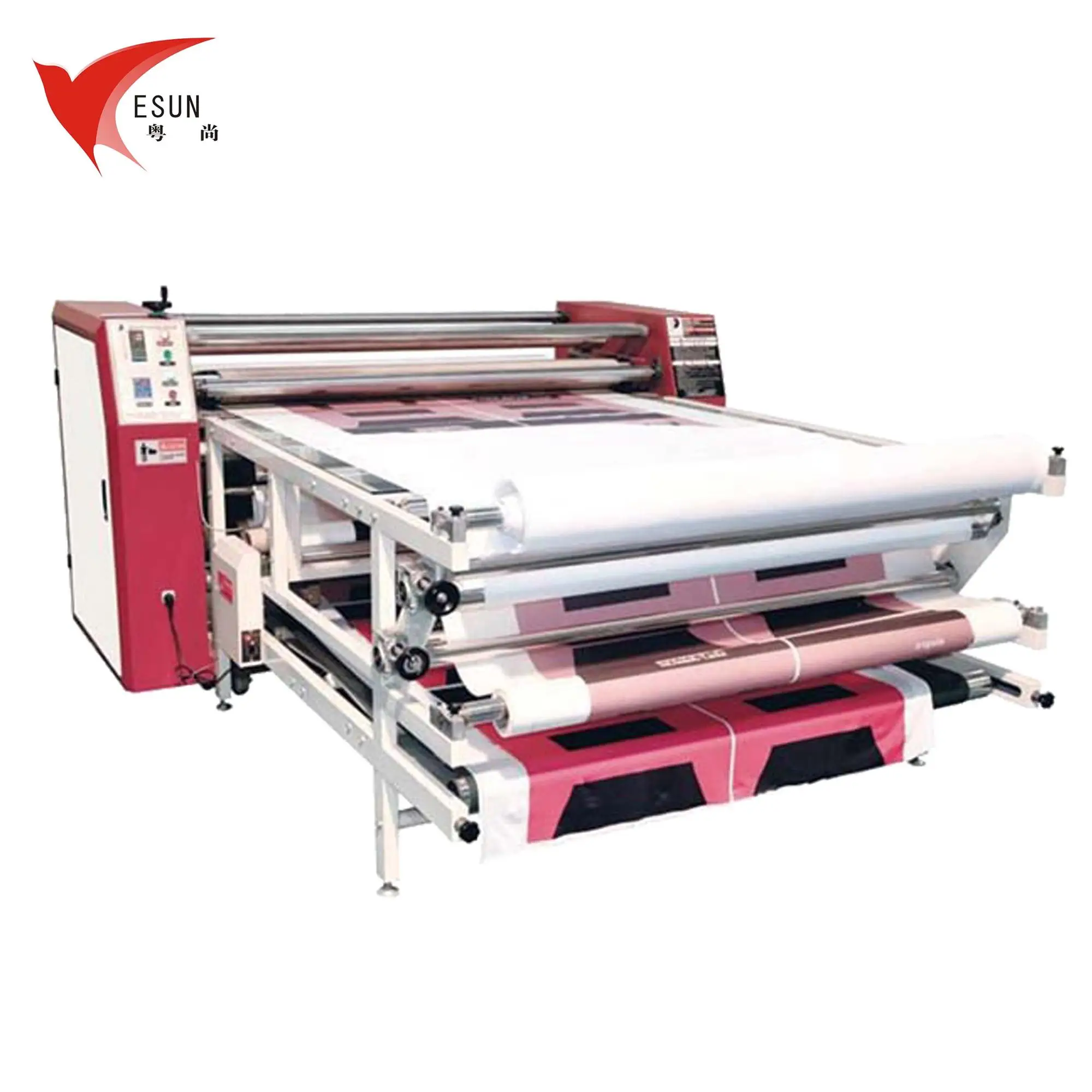 High quality pieces fabric or roll polyester fabrics sublimation heat transfer machine for sale