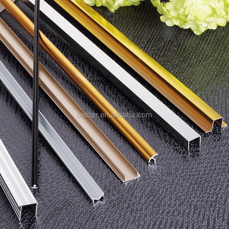 U Channel Aluminum Tile Edge Protection Ceramic Wall Tile Trim For Marble Tile