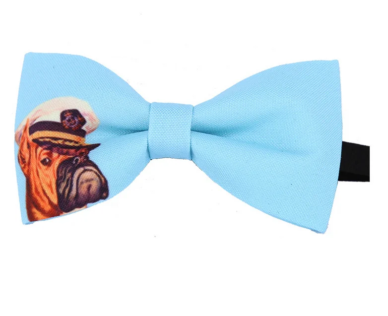  Модный хлопковый милый галстук-бабочка с принтом в виде картона для детей