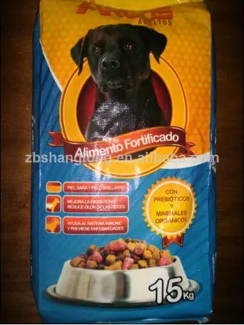 bopp film laminated pp woven animal food bag