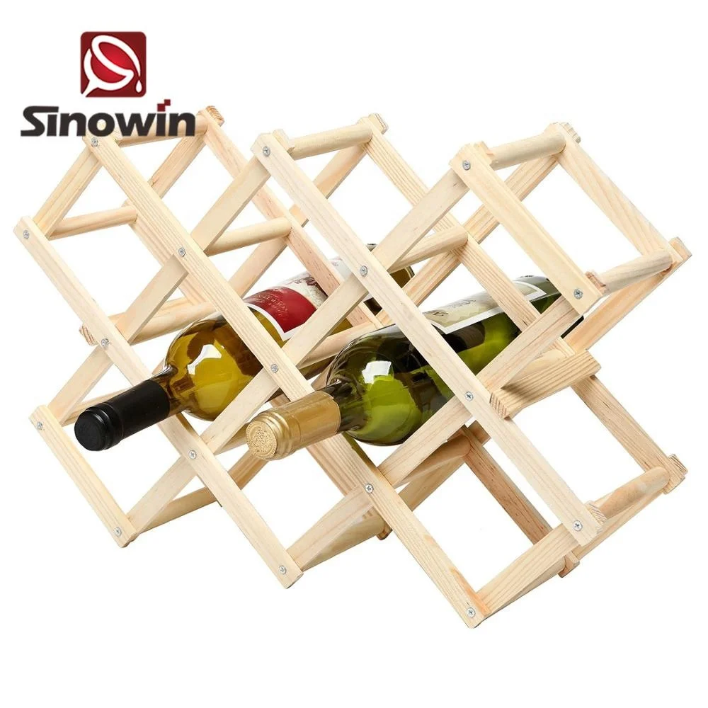 Chinese factory tabletop tree wood wine rack