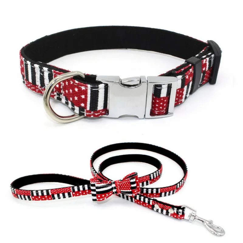 Printed Pet Safe Buckle Products Lettering Dog Collar Berry Dog Supplies Pet Collar Leash Set