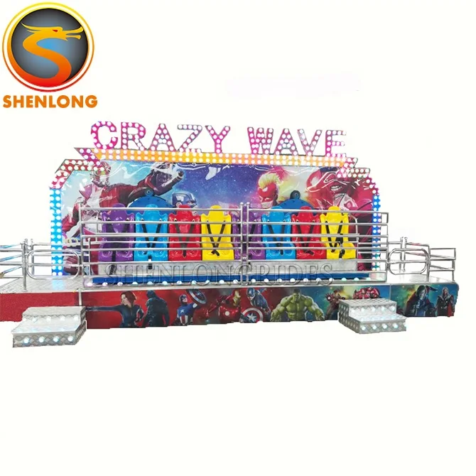 Fun Fair Ground Attractions Crazy Wave Amusement Rides Miami Tropical Trip