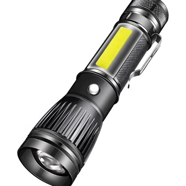 
TZS-044 Free sample multifunction rechargeable cob flashlight waterproof torch high power flashlights 
