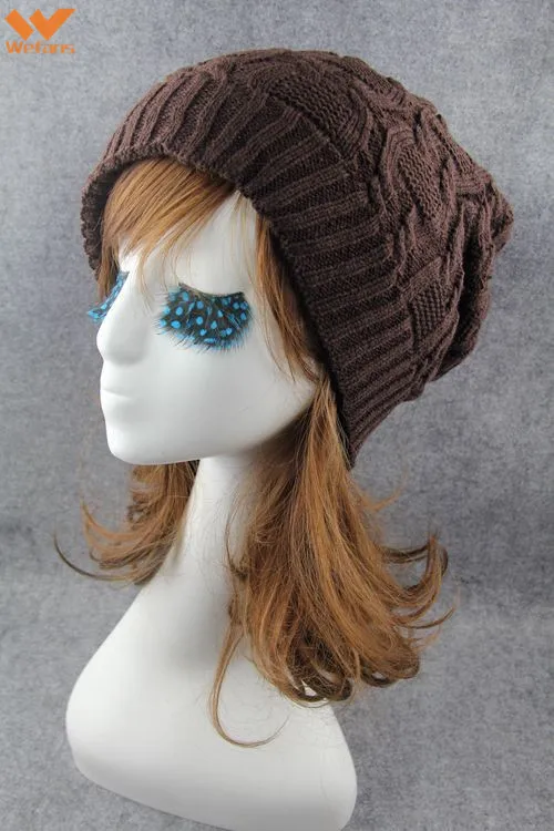 
Wefans Autumn and winter new explosion models big twist hat knit hat ebay couple neutral man wool hat for women 