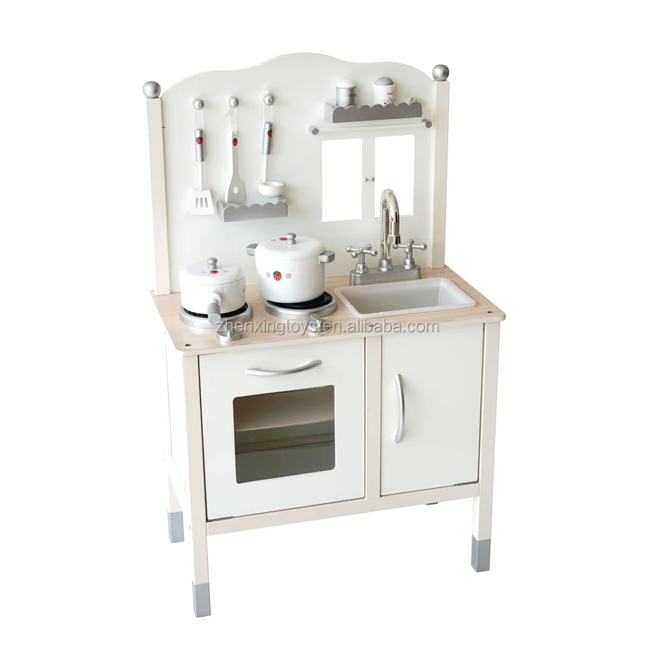 
Kids wooden milk white MINI kitchen play set smart cooking furniture 