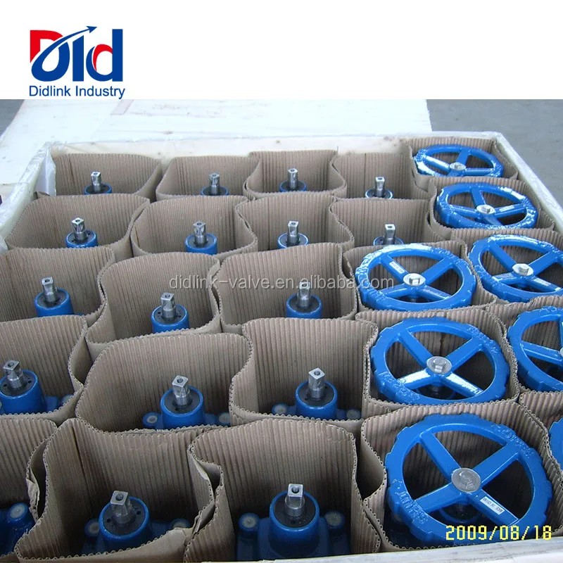 Cast Iron DIN Bright Stem Soft Manual Operated With Flanged Gate Valve