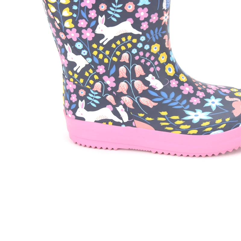 
Beautiful Children Rubber Rain Shoes Customised Rain Boot Gumboots For Kids Wholesale 