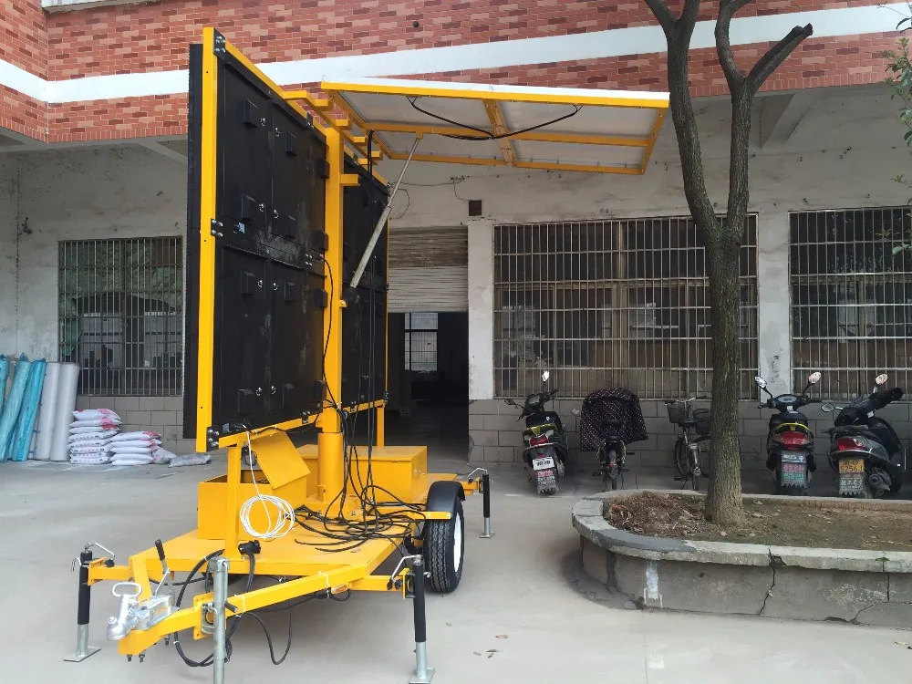 VMS solar Traffic LED signs trailers, VMS trailer, Full color or single color of OEM size manufacture
