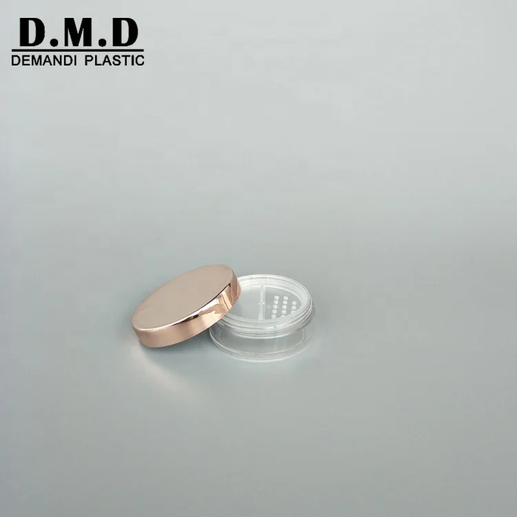 1gr 3g 5ml 10gram 10ml 20g 20ml square empty rose gold pink mineral powder jar with sifter