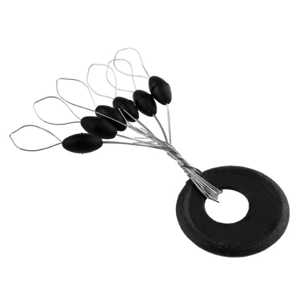 
100pcs/set Fishing Stopper Tackle Resistance Space Not To Hurt The Line Vertical Beans Rod Clip/o-shaped Fishing Accessories 