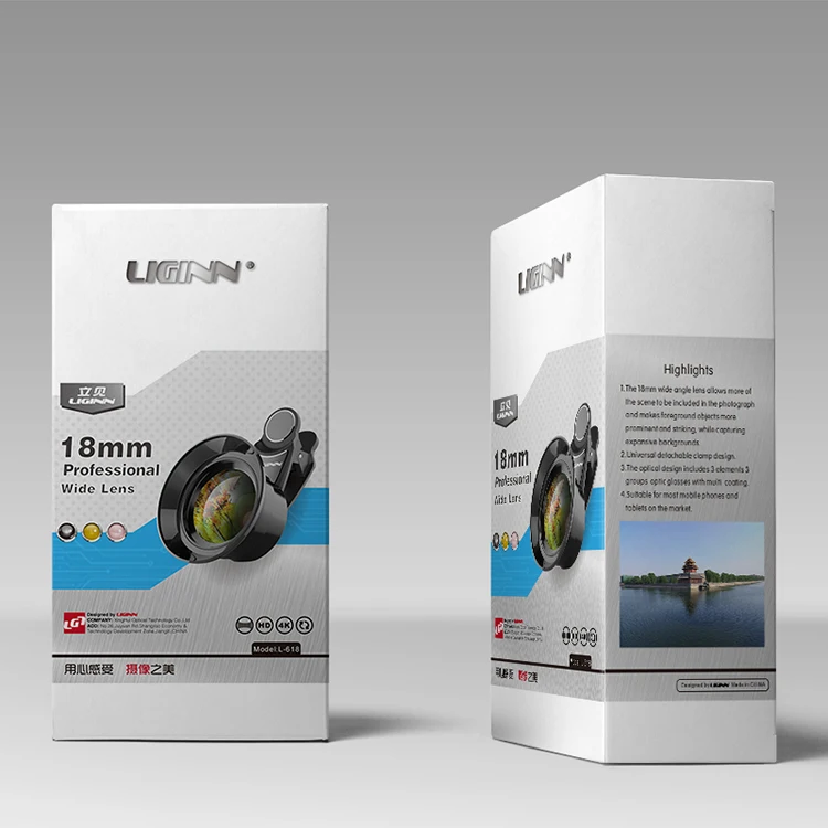 LIGINN, внешний объектив для мобильного телефона, 18 мм, профессиональный объектив HD-камеры, широкоугольный объектив с универсальным зажимом для iphone