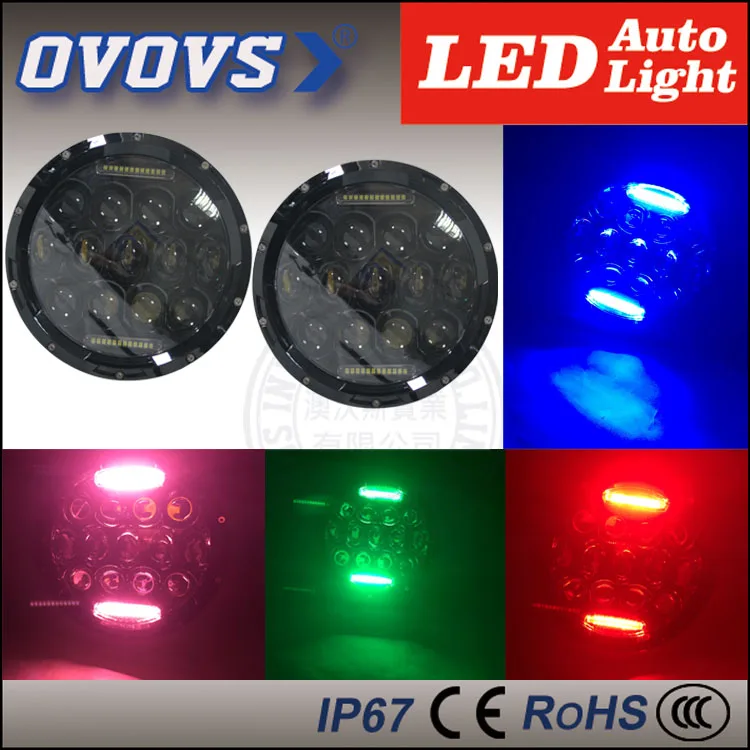 OVOVS 7 inch 12 В 24 В 75 Вт круглый светодиодный авто фар 4x4 для j-еэп W-rangler