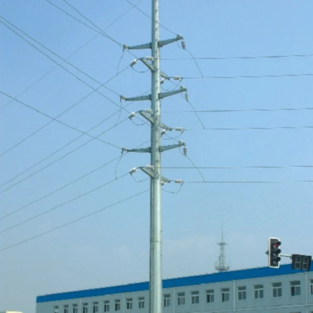 33kv-400kv galvanized octagonal steel power pole electrical power transmission line tower with factory price
