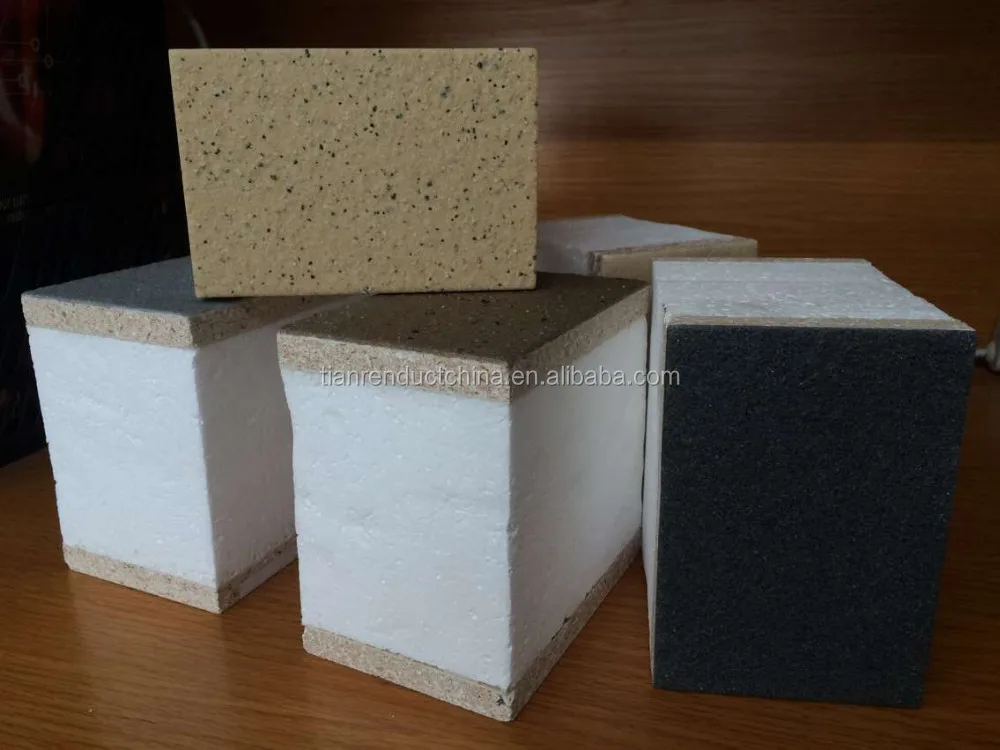 CE certified Cheap Price 60mm High Strength Fireproof EPS Fiber Cement Sandwich Wall Panels For Interior And Exterior Wall