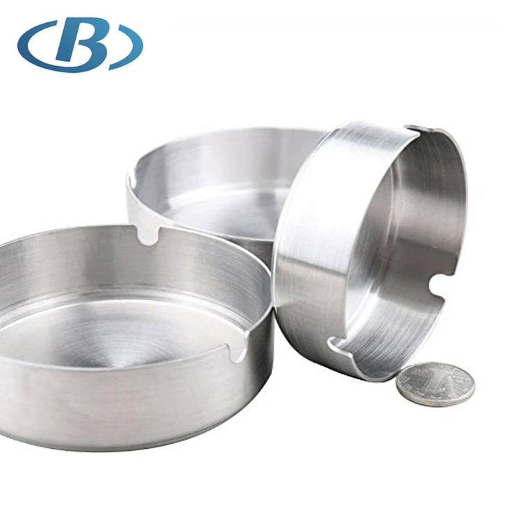 fashion designs stainless steel ashtray round portable for cigarette smoking indoor outdoor(3 sizes)