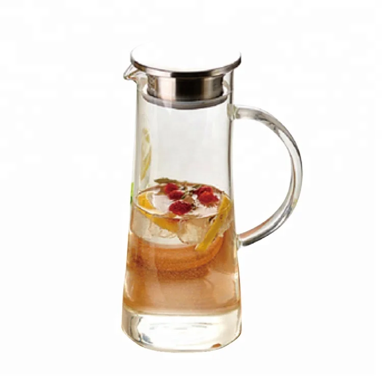 
Factory Promotion Food Grade High Borosilicate Glass fruit infuser pitcher 1300ml 