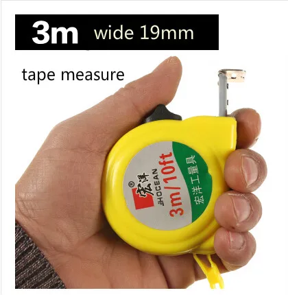 3m Stainless steel Tape Measure 3 Meters 19mm Width The metric system Woodworking Measuring tool
