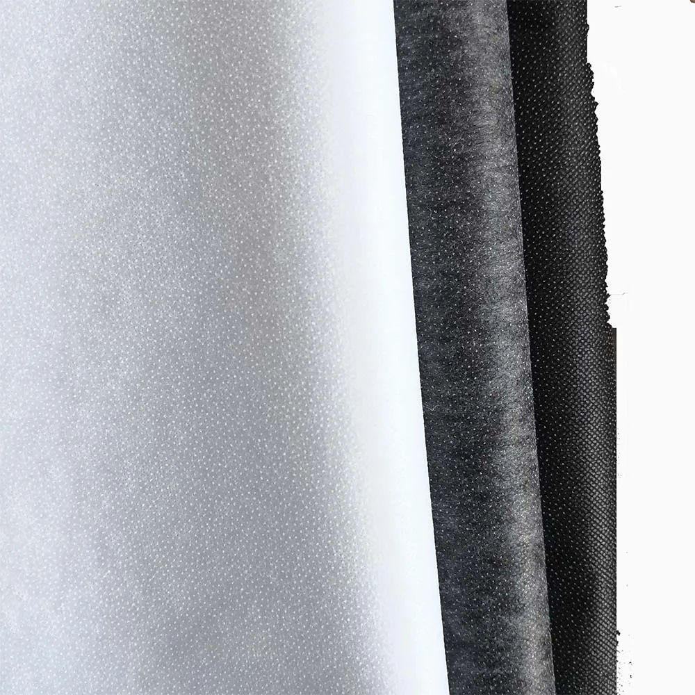 100% polyester gum stay non woven interlining 1025HF , embroidery backing interlining