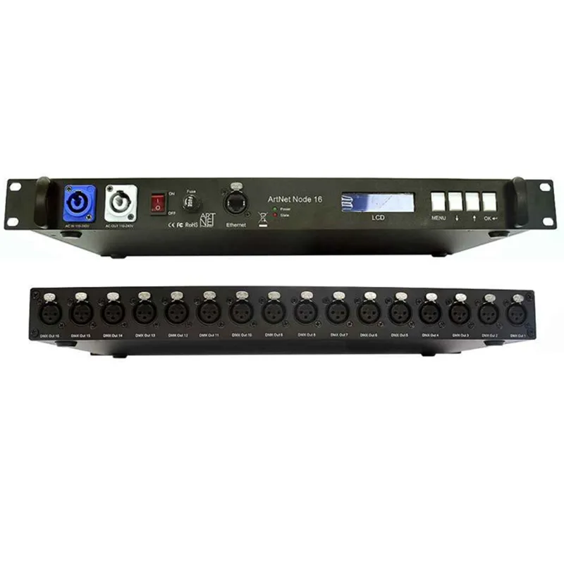 Stage light RGB DMX LED controller artnet with 16 universe channels artnet controller