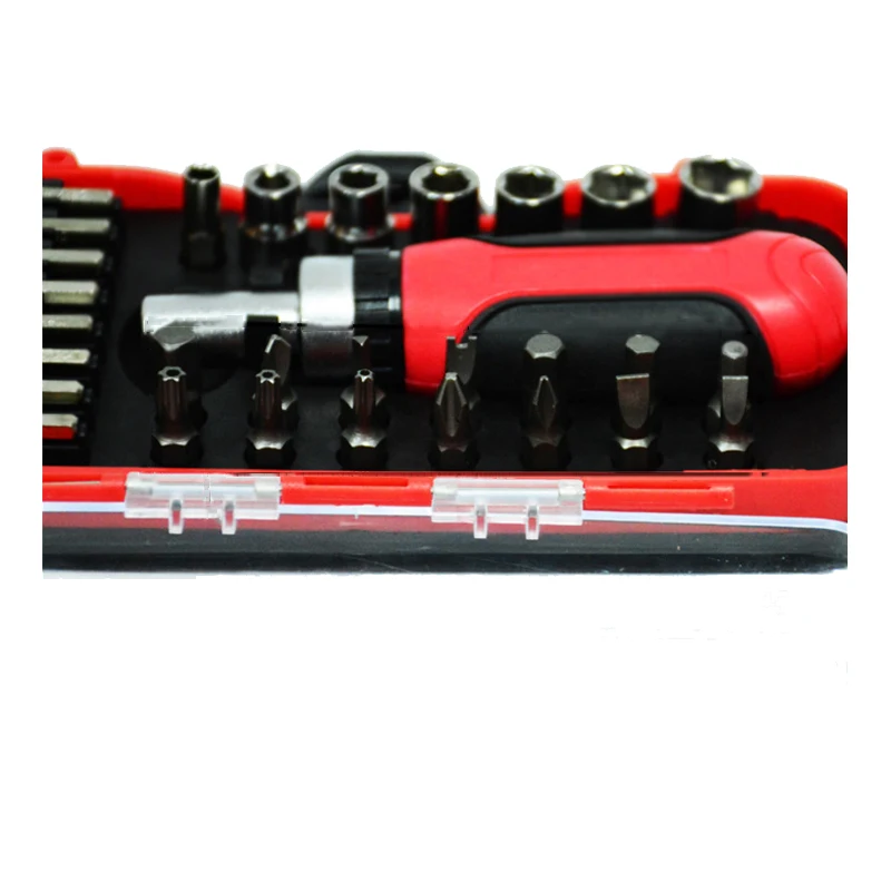 30PCS Precision Carbon Steel Ratchet Socket Wrench Repair Tools Set  Combination Hardware Toolbox
