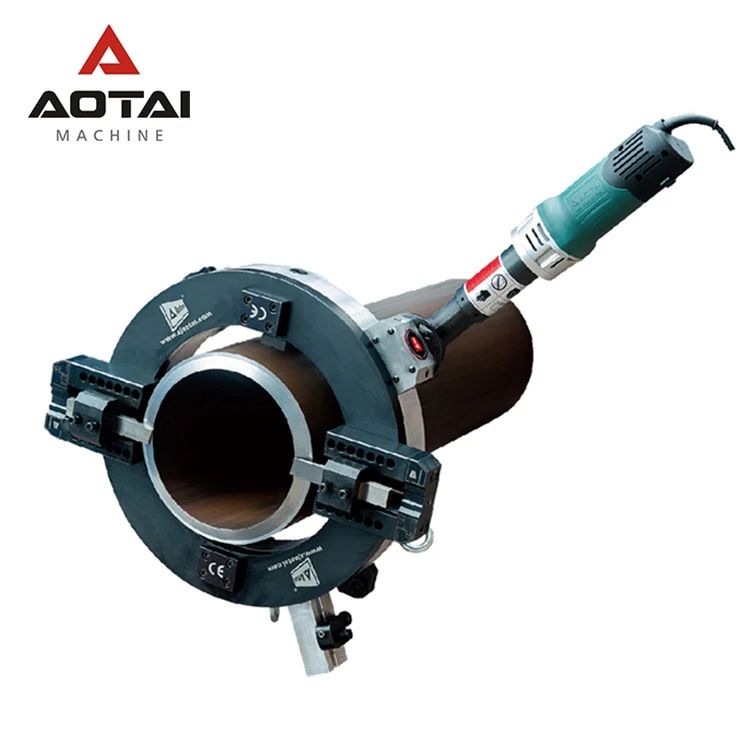 SPLIT FRAME CLAMSHELL PNEUMATIC ORBITAL PIPELINE PIPE CUTTING AND BEVELING FACE MACHINE