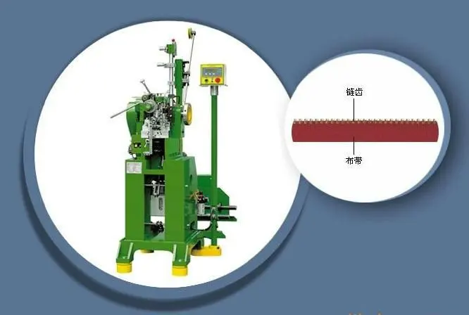 Single Sides Y Type Metal Zipper Teeth Planting Machine
