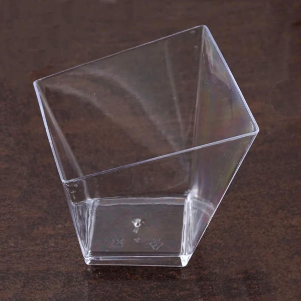 2oz Clear Square Mini Dessert Ice Cream And Cake Cup