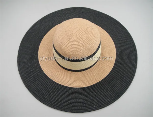 
Custom New Fashion Summer Women Beach Wide Brim Foldable Paper Straw Floppy Ladies Hat <span style=