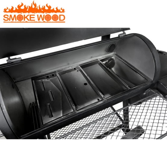 European Style Hot Sale Trolley Barrel Shaped Movable Portable Charcoal BBQ Grill Smoker Steel Easily Cleaned Easily Assembled