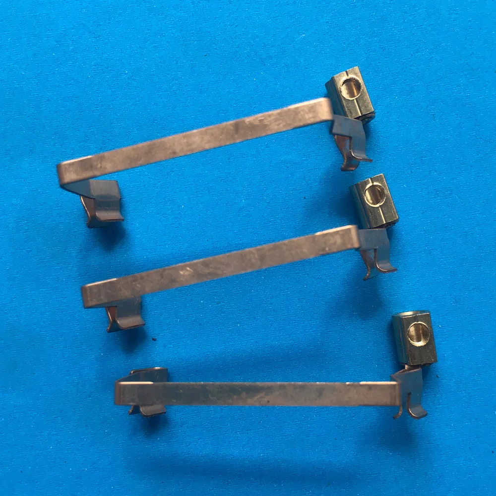 OEM Square Pass Brass Copper Connector Battery Terminal Brass Electrical Terminal with silver contact