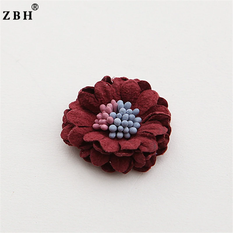 Mini Soft Leather Flower For Decoration Diy Fabric Flower Accessories