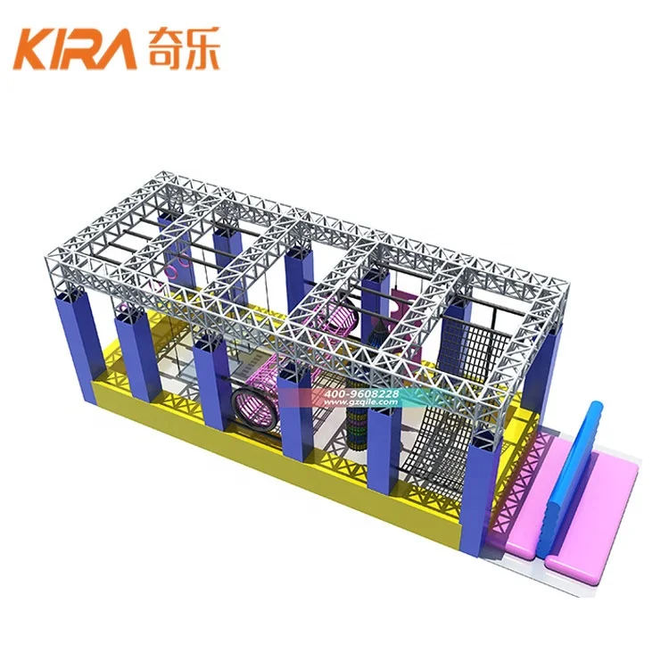 Kids adventure play equipment indoor playground park Commercial Used Obstacle Course Ninja Warrior