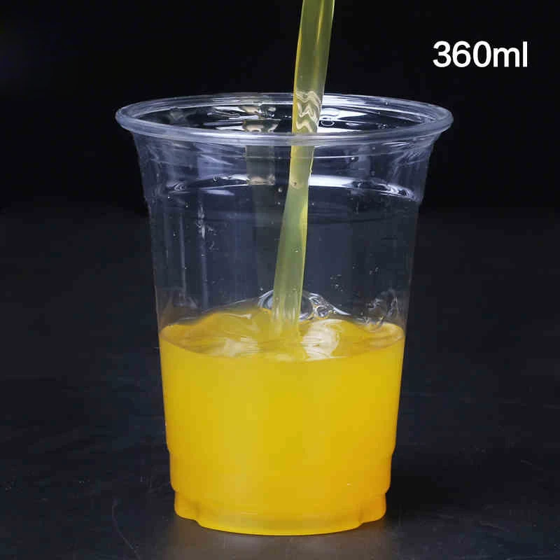 16 oz (ounces) Disposable Cups Premium Crystal Clear PET Cup for Cold Drinks Iced Coffee Tea Juices Slushy Soda Cocktails Beer