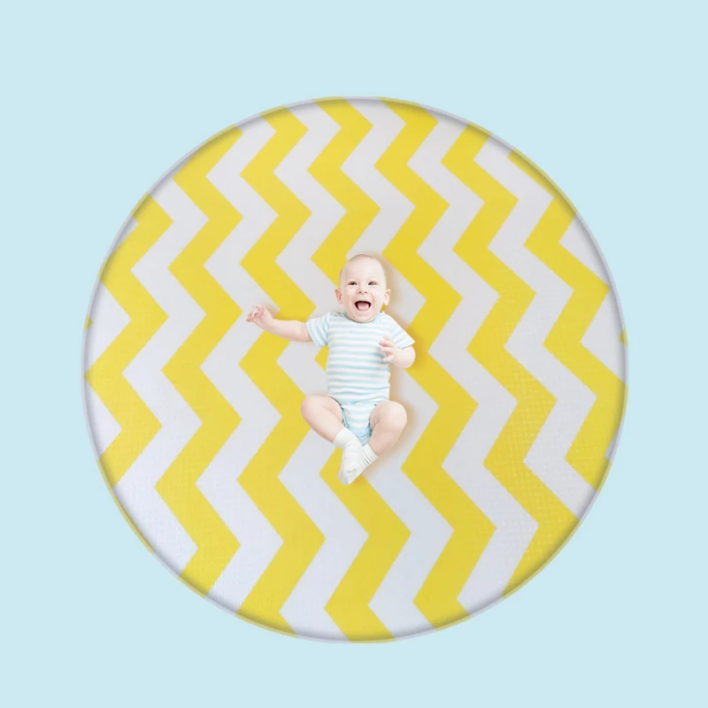 Pollution free educational kids play mat exercise baby round activity pad