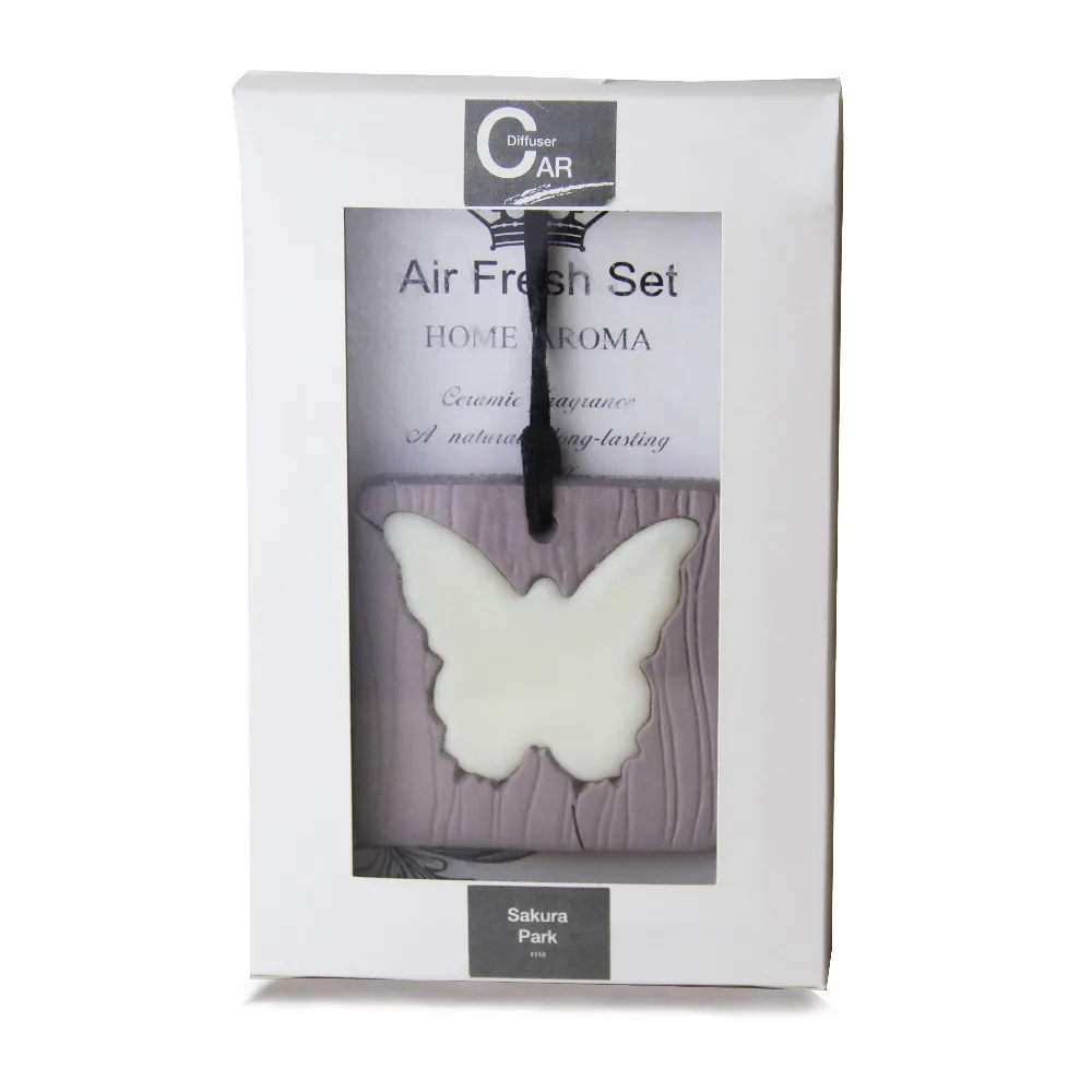 Outstanding new arrival Beauty Butterfly Shape Scented Ceramic Car Diffuser With Wax