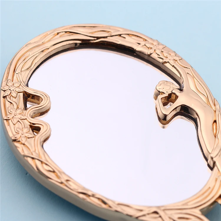 Hand Vanity Mirror Princess Mini Make-up Blue Crystal Mirror Symbol Sailor Moon hand held metal cosmetic mirror