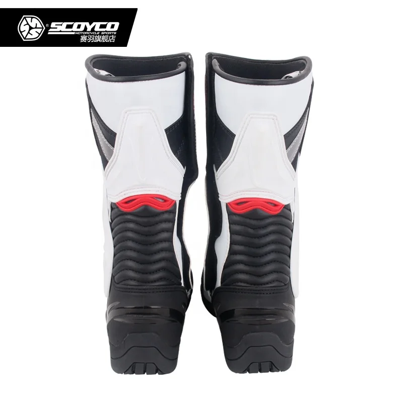 SCOYCO Motorcycle auto racing wear Riding Boots Anti-skip Shockproof Racing Speed Metal slide ATV/MTB/MX Safety Motor Shoes