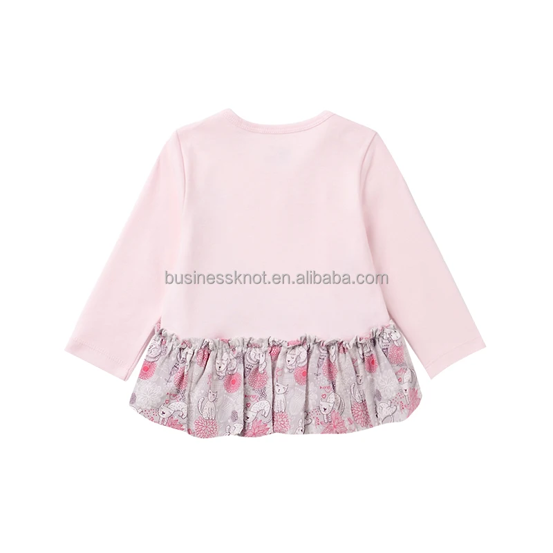 
Senbodulun OEM Customized Wholesale Baby Clothes Girls 100% Cotton O-neck T-shirt for Spring & Autumn 