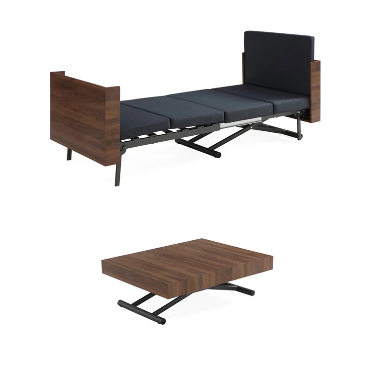 Gomlden European  Dining Room Furniture Space Saving Tramsforming  Folding Wooden  Dining Table and  Bed